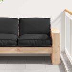 vidaXL Coussin Tissu Oxford Noir 80 x 80 x 12 cm