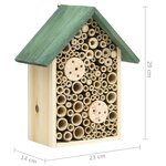 vidaXL Hôtel à insectes 2 Pièces 23x14x29 cm Bois de sapin massif