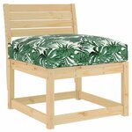 vidaXL Coussin pour assise de palette Motif de feuille 70 x 70 x 12 cm