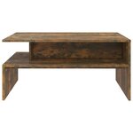 vidaXL Table basse Chêne fumé 90x60x42 5 cm Bois d'ingénierie
