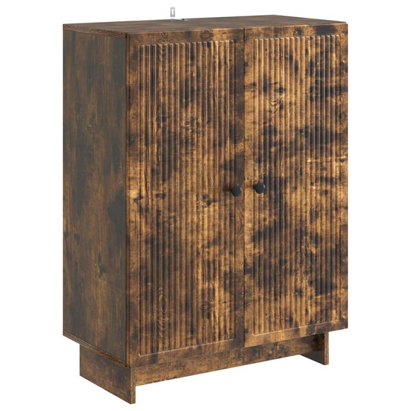 vidaXL Buffet Chêne fumé 66 x 34 5 x 90 cm Bois d'ingénierie