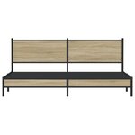 vidaXL Cadre de lit en métal sans matelas chêne sonoma 193x203 cm