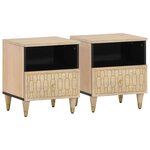 vidaXL Tables de chevet 2 Pièces 40x33x46 cm Bois de manguier solide