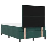 vidaXL Lit à ressorts avec matelas Vert foncé 120 x 200 cm Velours