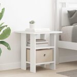 vidaXL Table de chevet Blanc 41 x 40 x 45 cm Bois d'ingénierie