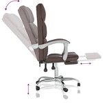 vidaXL Fauteuil inclinable de bureau Marron Similicuir