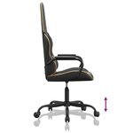 vidaXL Chaise de jeu de massage doré et noir similicuir
