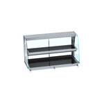 Vitrine chaude drop-in courbée plaque vitrocéramique noire - 3 à 5 x gn 1/1 - combisteel -  - acier inoxydable3 x gn 1/1 1765x720x9