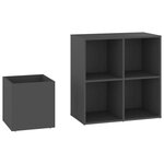 vidaXL Armoire à chaussures entrée gris 105x35 5x70 cm bois ingénierie