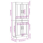 vidaXL Buffet haut Blanc 69 5x34x180 cm Bois d'ingénierie