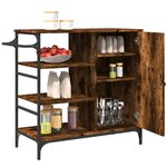 vidaXL Chariot de cuisine chêne fumé 87 5x38 5x84 5 cm bois ingénierie