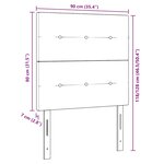 vidaXL Tête de lit LED avec tête de lit Gris clair 90 cm Polyester