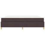 vidaXL Lit à ressorts Marron foncé et Blanc 200 x 200 cm tissu