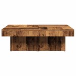vidaXL Table basse vieux bois 90x90x28 cm bois d'ingénierie