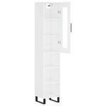 vidaXL Buffet haut Blanc 34 5x34x180 cm Bois d'ingénierie
