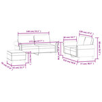 vidaXL Ensemble de canapés 3 Pièces avec coussins Noir Velours