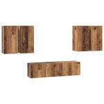 vidaXL Ensemble meuble TV 6 Pièces Bois Ancien Bois d'ingénierie