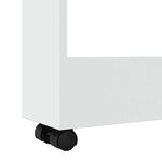 vidaXL Chariot de rangement étroit à 3 niveaux en bois d'ingénierie blanc