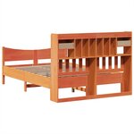 vidaXL Cadre de lit sans matelas cire marron 160x200cm bois pin massif