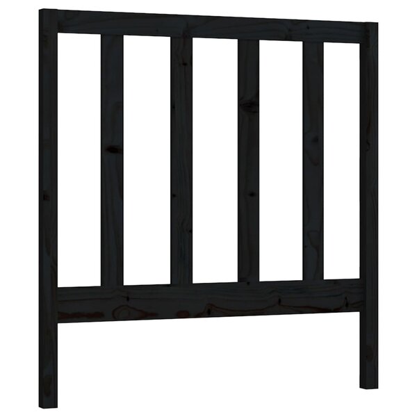 vidaXL Tête de lit Noir 106x4x100 cm Bois massif de pin