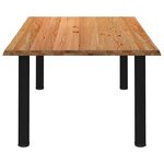 vidaXL Table à manger marron clair bois de chêne massif rectangulaire
