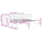 vidaXL Lit de jour avec gigogne sans matelas gris foncé 90x190 cm