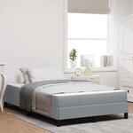 vidaXL Lit à ressorts avec matelas Gris clair 120 x 190 cm tissu