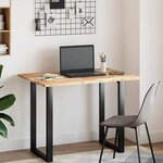 vidaXL Dessus de bureau non traité 80x70x2 cm bois d'acacia massif