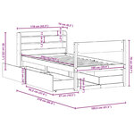 vidaXL Cadre de lit sans matelas 100x200 cm bois massif de pin