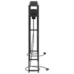 vidaXL Tête de lit de rangement Chêne Noir 160 cm Bois d'ingénierie