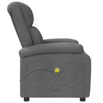 vidaXL Fauteuil de massage Gris foncé Tissu