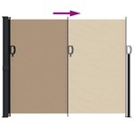 vidaXL Auvent latéral rétractable taupe 160x600 cm
