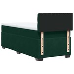 vidaXL Sommier à lattes de lit avec matelas Vert foncé 90x190 cm
