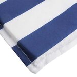 vidaXL Coussin de chaise longue rayures bleues/blanches 180x60x4 cm