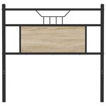 vidaXL Tête de lit chêne sonoma 90 cm bois d'ingénierie et acier