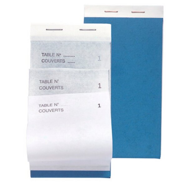 Bloc Maître d'Hôtel 50 feuillets Autocopiants Numérotés Tripli Format 8x15 cm EXACOMPTA
