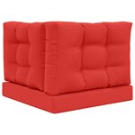 vidaXL Coussin de canapé d'extérieur 3 Pièces Rouge Polyester