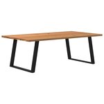 vidaXL Table à manger marron clair bois de chêne massif rectangulaire