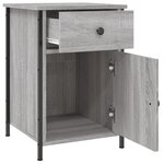 vidaXL Tables de chevet 2 Pièces sonoma gris 40x42x60cm bois d'ingénierie