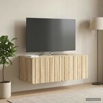 vidaXL Meuble TV mural 78 5 x 41 x 30 cm Chêne Sonoma