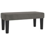 vidaXL Sommier à lattes de lit et matelas gris foncé 120x190cm velours
