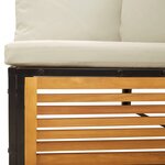 vidaXL Salon de jardin avec coussins 6 Pièces bois d'acacia solide