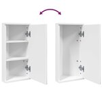 vidaXL Armoire de bain à miroir d'angle blanc 30x24x60 cm