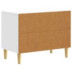 vidaXL Table de chevet Blanc brillant 62 x 34 5 x 48 cm