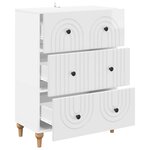 vidaXL Armoire à tiroirs Blanc brillant 66 x 34 5 x 90 cm