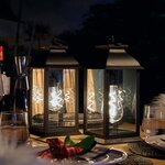 Luxform lampe de table à led à piles black lantern lumière a60