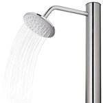 vidaXL Douche de jardin 215 cm Acier inoxydable