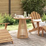 vidaXL Table de jardin pour repas Marron 70 x 70 x 75 cm