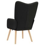 vidaXL Fauteuil relaxant Noir 62 x 67 x 95.5 cm tissu