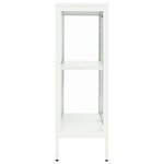 vidaXL Buffet Blanc 75x35x105 cm Acier et verre